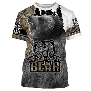 Bear Hunting camo hunting clothes Customize Name 3D All Over Printed Shirts NQS904