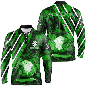 Mens golf polo shirts custom green camo golf sport team jerseys, golf outfits for men NQS6711