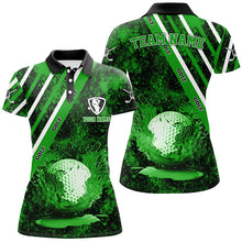 Load image into Gallery viewer, Womens golf polo shirts custom green camo golf sport team jerseys, golf outfits for women NQS6711