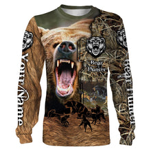 Load image into Gallery viewer, Bear Hunting Camo Customize Name 3D All Over Printed Shirts Personalized Hunting gift For Adult And Kid NQS639