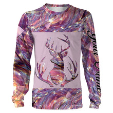 Load image into Gallery viewer, Deer Hunting deer skull pink stone Customize Name 3D All Over Printed Shirts NQS1373