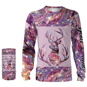 Deer Hunting deer skull pink stone Customize Name 3D All Over Printed Shirts NQS1373