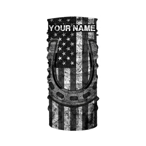 Black and white American flag tattoos of horseshoes Customize Name 3D All Over Printed horse shirt, gift for horse lovers NQS2904