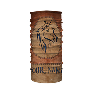 Love horse tattoo blue leather pattern Custom Name 3D All Over Printed Shirts Personalized horse shirt NQS3125