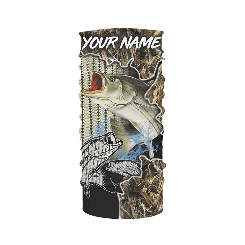 Striped Bass Fishing Water Camo Hawaiian Shirt For Men & Women - T