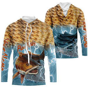Redfish Puppy Drum Fishing custom UV protection fishing shirts NQS763