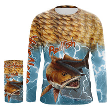 Load image into Gallery viewer, Redfish Puppy Drum Fishing custom UV protection fishing shirts NQS763