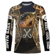 Load image into Gallery viewer, Customize Name Reel Cool Dad Fish On Bass Fishing 3D All Over Printed Shirts Personalized Gift For Fisherman, Father NQS406