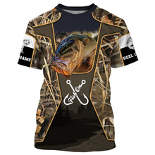 Load image into Gallery viewer, Customize Name Reel Cool Dad Fish On Bass Fishing 3D All Over Printed Shirts Personalized Gift For Fisherman, Father NQS406