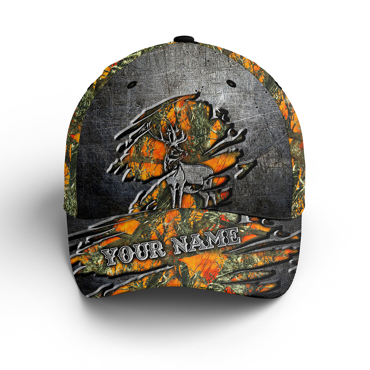 Deer hunting orange camo Custom hunting hat, deer hat Unisex