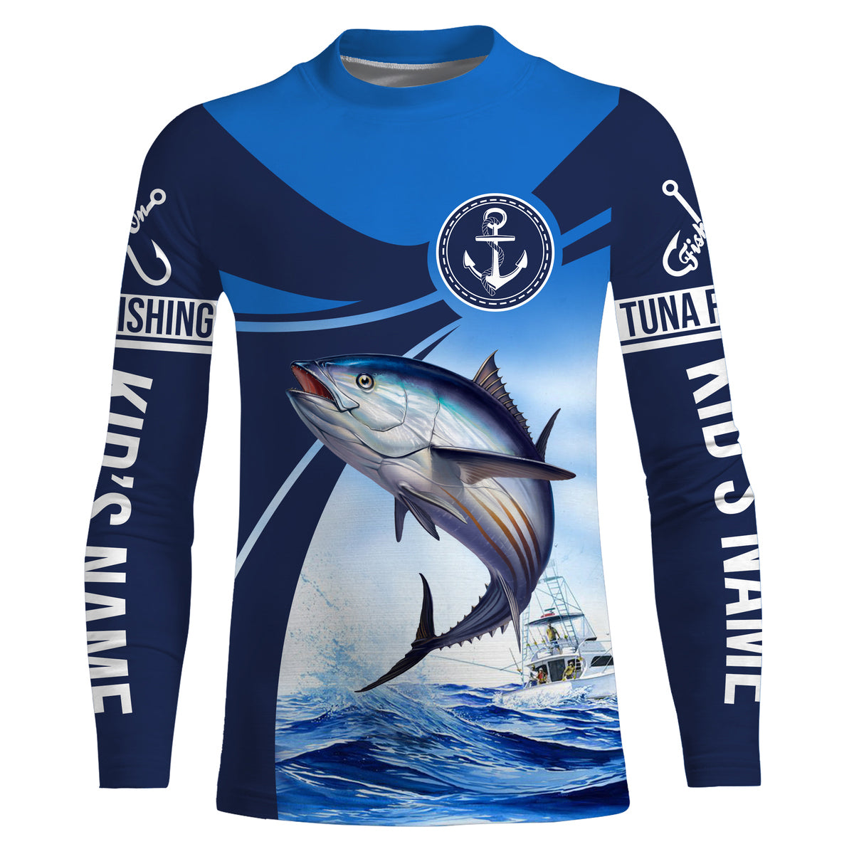 Tuna fishing blue sea underwater ocean Custom Name performance