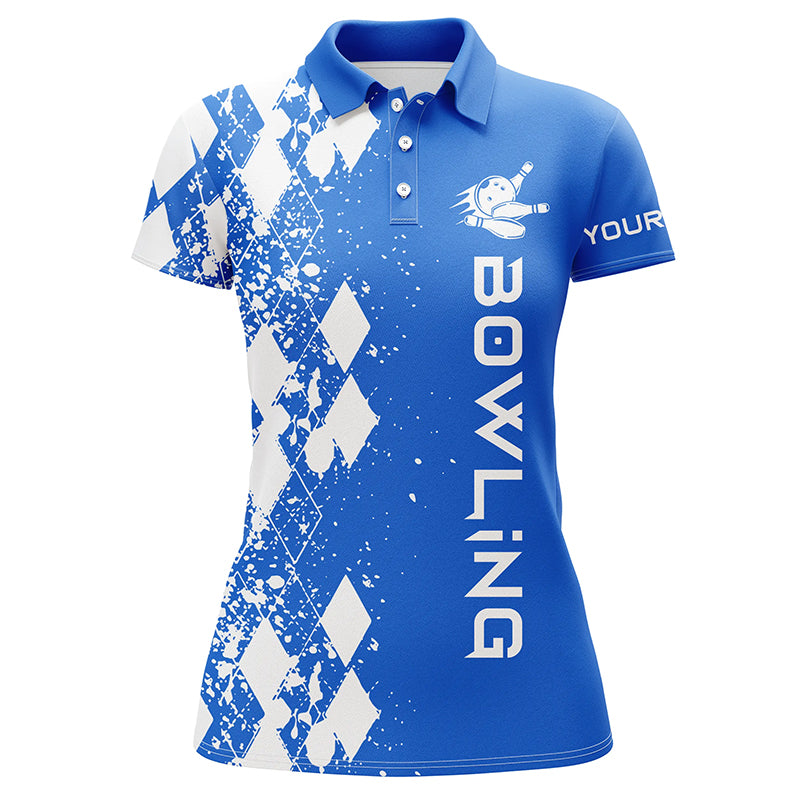 Custom bowling shirt for women – personalized team jersey front view