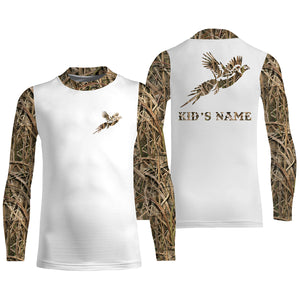 Pheasant Hunting Camo White version Customize Name 3D All Over Printed Shirts Personalized Hunting gift NQS932