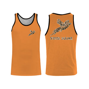 Pheasant Hunting Camo Orange version Customize Name 3D All Over Printed Shirts Personalized Hunting gift For Adult And Kid NQS933