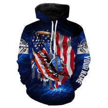 Load image into Gallery viewer, Musky Fishing 3D American Flag Patriot Customize name All over print shirts - personalized fishing gift for men and women and Kid - NQS423