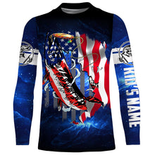 Load image into Gallery viewer, Musky Fishing 3D American Flag Patriot Customize name All over print shirts - personalized fishing gift for men and women and Kid - NQS423