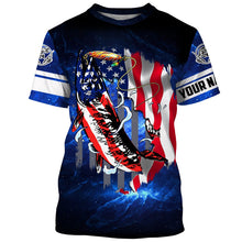 Load image into Gallery viewer, Musky Fishing 3D American Flag Patriot Customize name All over print shirts - personalized fishing gift for men and women and Kid - NQS423