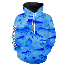 Load image into Gallery viewer, Mahi Mahi Dorado Fishing Saltwater Blue Ocean 3D All Over print custom fishing shirts NQS568