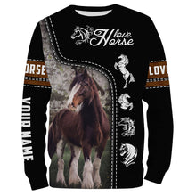 Load image into Gallery viewer, Clydesdale Horse Love Horse Customize Name 3D All Over Printed Shirts Personalized gift For Horse Lovers NQS678