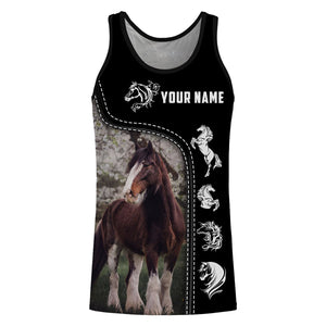 Clydesdale Horse Love Horse Customize Name 3D All Over Printed Shirts Personalized gift For Horse Lovers NQS678