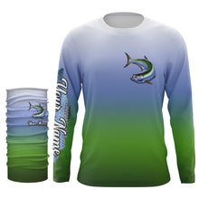 Load image into Gallery viewer, Tarpon fishing Custom Name UV protection UPF 30+ fishing jersey, deep sea fishing tournament shirts NQS3168