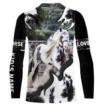 Load image into Gallery viewer, Gypsy horse love horse 3d custom name cute horse shirts, animal shirts, girls horse clothes NQSD83