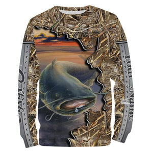 Catfish Camo customize Name 3D All Over Printed Shirts, personalized Gift For Fisherman NQS439