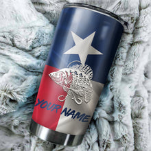 Load image into Gallery viewer, 1PC Texas Crappie fishing tumbler Customize name Stainless Steel Tumbler Cup Personalized Fishing gift fishing team - NQS809