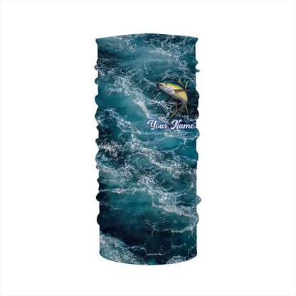 Tuna saltwater fishing custom blue sea wave ocean camo fishing tournament long sleeve fishing shirts NQS4887