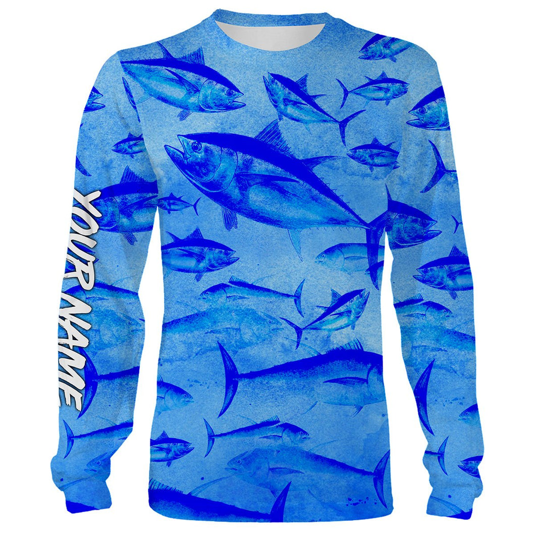 Tuna Fishing Salt water Fishes Blue Ocean 3D All Over print shirts personalized fishing Gift for Adult and kid NQS567