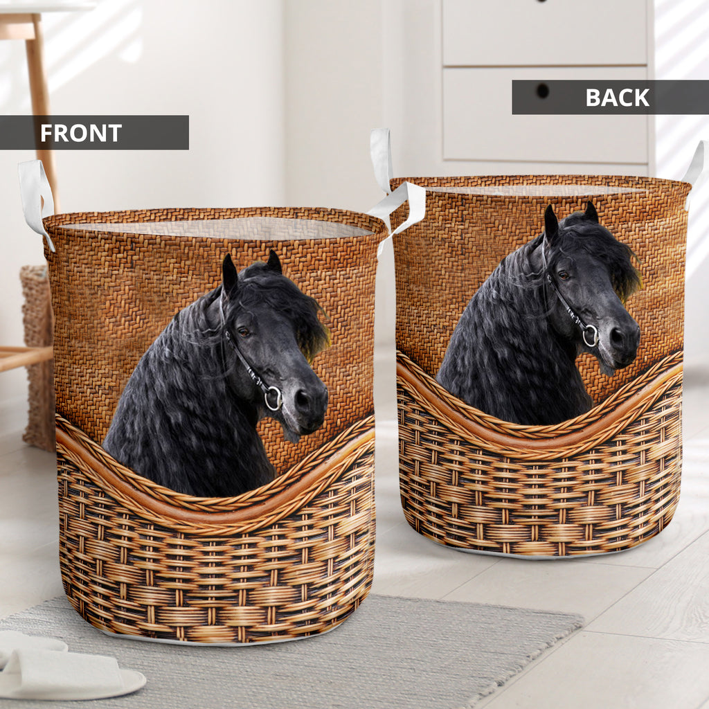 1pc  Friesian Horse Customized photo 3D All over print Laundry Basket Personalized gift for Horse Lovers - NQS692