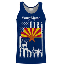 Load image into Gallery viewer, Arizona big game Hunting Bow hunter blue Arizona patriotic Customize Name 3D All Over Printed hunting Shirts NQS2213