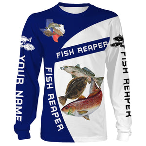 Texas Slam Redfish, Speckled Trout, Flounder Fishing Customize Name 3D All Over Printed Shirts NQS455