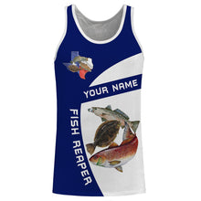 Load image into Gallery viewer, Texas Slam Redfish, Speckled Trout, Flounder Fishing Customize Name 3D All Over Printed Shirts NQS455