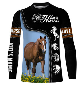 Cute horse Thoroughbreds love horses custom name horse shirts, horse gifts NQS1149