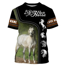 Load image into Gallery viewer, Beautiful white Arabian horse shirts for sale, love horse Customize Name 3D All Over Printed shirts NQS1151