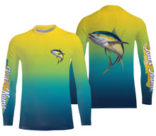 Load image into Gallery viewer, Tuna fishing Custom Name UV protection UPF 30+ fishing jersey, deep sea fishing tournament shirts NQS3047