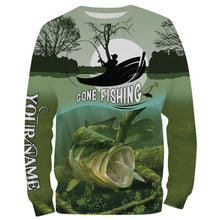 Load image into Gallery viewer, Largemouth Bass Fishing Customize Name Fishing Shirts Personalized All Over Printed Shirts For Men, Women And Kid NQS463