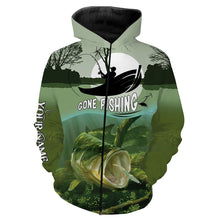 Load image into Gallery viewer, Largemouth Bass Fishing Customize Name Fishing Shirts Personalized All Over Printed Shirts For Men, Women And Kid NQS463