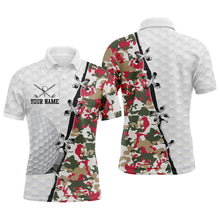 Load image into Gallery viewer, Mens golf polo shirts custom Camouflage christmas mens golf shirts, team golf tops for mens NQS6861