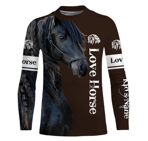 Friesian horse Customize Name 3D All Over Printed Shirts Personalized gift For Horse Lovers NQS2832
