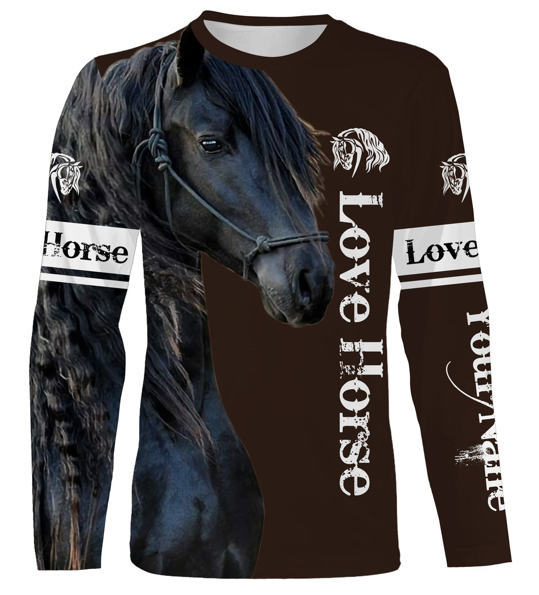 Friesian horse Customize Name 3D All Over Printed Shirts Personalized gift For Horse Lovers NQS2832