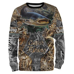 Catfish Camo Customize name All over print shirts - personalized fishing gift for men and women and Kid - NQS472