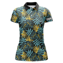 Load image into Gallery viewer, Womens golf polo shirts custom tropical pattern team golf top for ladies, womens golf clothes NQS7300