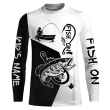 Load image into Gallery viewer, Bass Fish On Custome Name 3D All Over Printed Shirts For Adult And Kid Personalized Fishing gift NQS355
