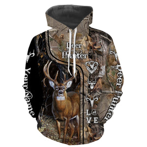 Deer Hunter big game hunting camo Custom Name 3D All over print shirts NQS730