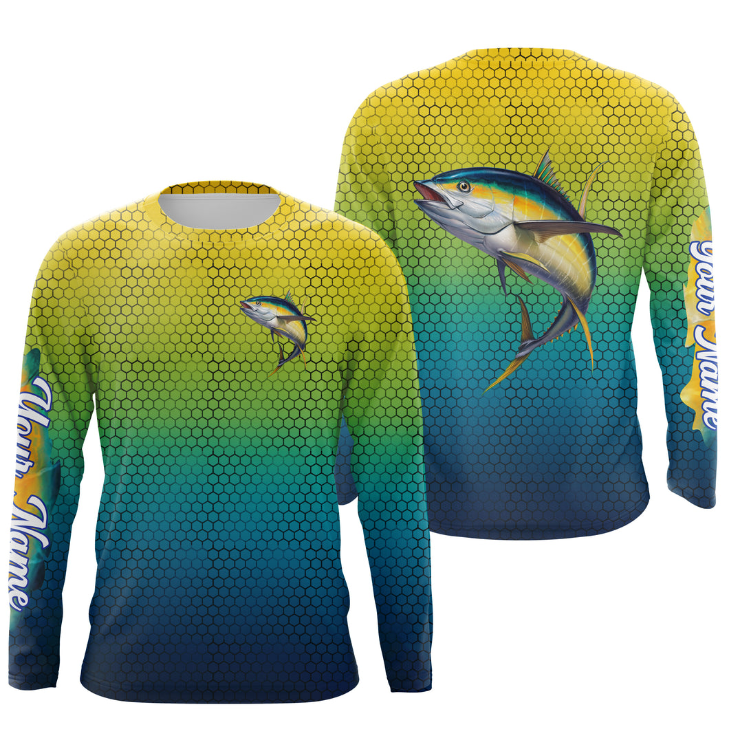 Tuna fishing Custom Name UV protection UPF 30+ fishing jersey, deep sea fishing tournament shirts NQS3769