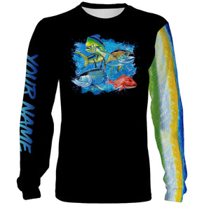 Grand Slam Saltwater Fish Customize name 3D All Over Printed Shirts Black Version - NQS223