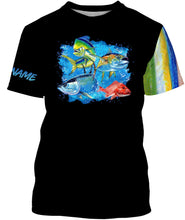 Load image into Gallery viewer, Grand Slam Saltwater Fish Customize name 3D All Over Printed Shirts Black Version - NQS223