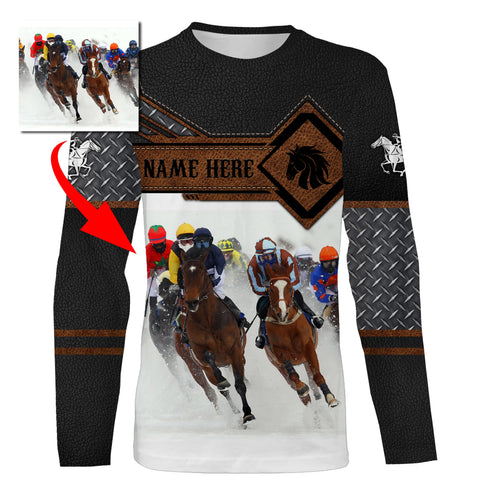 Horse riding tops Custom Name and photo 3D equestrian riding shirts, horse long sleeve shirt NQS3224